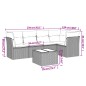 vidaXL 6-tlg. Garten-Sofagarnitur mit Kissen Braun Poly Rattan vidaXL 6-tlg. Garten-Sofagarnitur mit Kissen Braun Poly Rattan