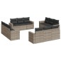 vidaXL 12-tlg. Garten-Sofagarnitur mit Kissen Hellgrau Poly Rattan vidaXL 12-tlg. Garten-Sofagarnitur mit Kissen Hellgrau Poly Rattan