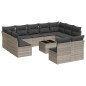 vidaXL 12-tlg. Garten-Sofagarnitur mit Kissen Hellgrau Poly Rattan vidaXL 12-tlg. Garten-Sofagarnitur mit Kissen Hellgrau Poly Rattan