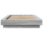 vidaXL Bettgestell Grau Sonoma 100x200 cm Holzwerkstoff vidaXL Bettgestell Grau Sonoma 100x200 cm Holzwerkstoff