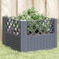 vidaXL Pflanzkasten mit Erdspießen Grau 43,5x43,5x43,5 cm PP vidaXL Pflanzkasten mit Erdspießen Grau 43,5x43,5x43,5 cm PP