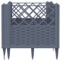 vidaXL Pflanzkasten mit Erdspießen Grau 43,5x43,5x43,5 cm PP vidaXL Pflanzkasten mit Erdspießen Grau 43,5x43,5x43,5 cm PP