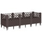 vidaXL Pflanzkasten mit Erdspießen Braun 123,5x43,5x43,5 cm PP vidaXL Pflanzkasten mit Erdspießen Braun 123,5x43,5x43,5 cm PP