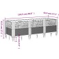 vidaXL Pflanzkasten mit Erdspießen Braun 123,5x43,5x43,5 cm PP vidaXL Pflanzkasten mit Erdspießen Braun 123,5x43,5x43,5 cm PP