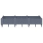 vidaXL Pflanzkasten mit Erdspießen Grau 125x40x28,5 cm PP vidaXL Pflanzkasten mit Erdspießen Grau 125x40x28,5 cm PP