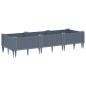 vidaXL Pflanzkasten mit Erdspießen Grau 125x40x28,5 cm PP vidaXL Pflanzkasten mit Erdspießen Grau 125x40x28,5 cm PP