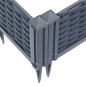 vidaXL Pflanzkasten mit Erdspießen Grau 125x40x28,5 cm PP vidaXL Pflanzkasten mit Erdspießen Grau 125x40x28,5 cm PP
