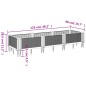 vidaXL Pflanzkasten mit Erdspießen Grau 125x40x28,5 cm PP vidaXL Pflanzkasten mit Erdspießen Grau 125x40x28,5 cm PP
