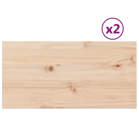vidaXL Tischplatten 2 Stk. 70x35x1,7 cm Rechteckig Massivholz Kiefer