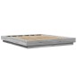 vidaXL Bettgestell mit LED Grau Sonoma 150x200 cm Holzwerkstoff vidaXL Bettgestell mit LED Grau Sonoma 150x200 cm Holzwerkstoff