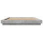 vidaXL Bettgestell Betongrau 150x200 cm Holzwerkstoff vidaXL Bettgestell Betongrau 150x200 cm Holzwerkstoff