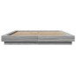 vidaXL Bettgestell Grau Sonoma 150x200 cm Holzwerkstoff vidaXL Bettgestell Grau Sonoma 150x200 cm Holzwerkstoff