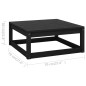 12-tlg. Garten-Lounge-Set mit Kissen Schwarz Kiefer Massivholz 12-tlg. Garten-Lounge-Set mit Kissen Schwarz Kiefer Massivholz