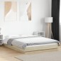 vidaXL Bettgestell mit LED Sonoma-Eiche 120x200 cm Holzwerkstoff vidaXL Bettgestell mit LED Sonoma-Eiche 120x200 cm Holzwerkstoff