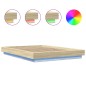 vidaXL Bettgestell mit LED Sonoma-Eiche 120x200 cm Holzwerkstoff vidaXL Bettgestell mit LED Sonoma-Eiche 120x200 cm Holzwerkstoff