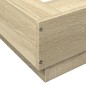 vidaXL Bettgestell mit LED Sonoma-Eiche 120x200 cm Holzwerkstoff vidaXL Bettgestell mit LED Sonoma-Eiche 120x200 cm Holzwerkstoff