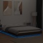 vidaXL Bettgestell mit LED Braun Eichen-Optik 140x190 cm Holzwerkstoff vidaXL Bettgestell mit LED Braun Eichen-Optik 140x190 cm Holzwerkstoff