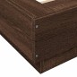 vidaXL Bettgestell mit LED Braun Eichen-Optik 140x190 cm Holzwerkstoff vidaXL Bettgestell mit LED Braun Eichen-Optik 140x190 cm Holzwerkstoff