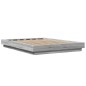 vidaXL Bettgestell Grau Sonoma 140x190 cm Holzwerkstoff vidaXL Bettgestell Grau Sonoma 140x190 cm Holzwerkstoff