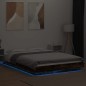 vidaXL Bettgestell mit LED Räuchereiche 140x190 cm Holzwerkstoff vidaXL Bettgestell mit LED Räuchereiche 140x190 cm Holzwerkstoff