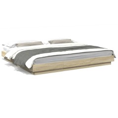 vidaXL Bettgestell Sonoma-Eiche 180x200 cm Holzwerkstoff