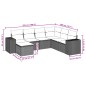 vidaXL 7-tlg. Garten-Sofagarnitur mit Kissen Braun Poly Rattan vidaXL 7-tlg. Garten-Sofagarnitur mit Kissen Braun Poly Rattan