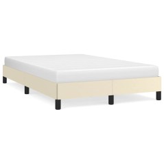 vidaXL Bettgestell ohne Matratze Creme 120x190 cm Kunstleder
