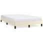 vidaXL Bettgestell ohne Matratze Creme 120x190 cm Kunstleder vidaXL Bettgestell ohne Matratze Creme 120x190 cm Kunstleder