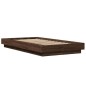 vidaXL Bettgestell mit LED Braun Eichen-Optik 90x190 cm Holzwerkstoff vidaXL Bettgestell mit LED Braun Eichen-Optik 90x190 cm Holzwerkstoff