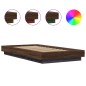 vidaXL Bettgestell mit LED Braun Eichen-Optik 90x190 cm Holzwerkstoff vidaXL Bettgestell mit LED Braun Eichen-Optik 90x190 cm Holzwerkstoff