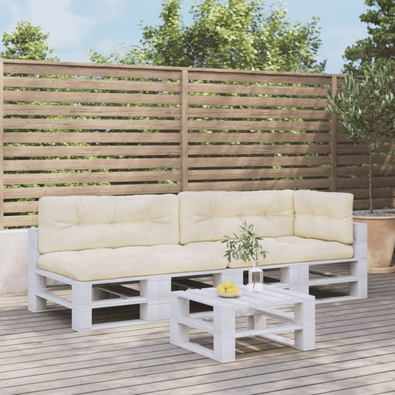 vidaXL Palettenkissen 5-tlg. Creme Stoff vidaXL Palettenkissen 5-tlg. Creme Stoff