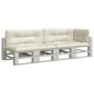vidaXL Palettenkissen 5-tlg. Creme Stoff vidaXL Palettenkissen 5-tlg. Creme Stoff