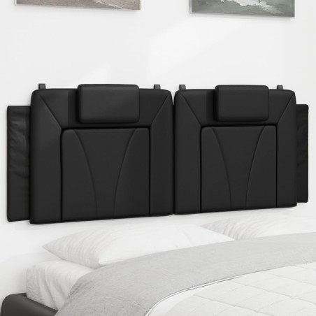 vidaXL Kopfteil-Kissen Schwarz 140 cm Kunstleder