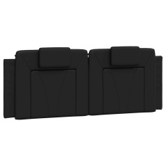 vidaXL Kopfteil-Kissen Schwarz 140 cm Kunstleder