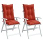 vidaXL Hochlehner-Auflagen 2 Stk. Melange Rot 120x50x7 cm Stoff vidaXL Hochlehner-Auflagen 2 Stk. Melange Rot 120x50x7 cm Stoff