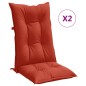 vidaXL Hochlehner-Auflagen 2 Stk. Melange Rot 120x50x7 cm Stoff vidaXL Hochlehner-Auflagen 2 Stk. Melange Rot 120x50x7 cm Stoff