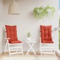 vidaXL Hochlehner-Auflagen 2 Stk. Melange Rot 120x50x7 cm Stoff vidaXL Hochlehner-Auflagen 2 Stk. Melange Rot 120x50x7 cm Stoff
