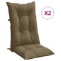 vidaXL Hochlehner-Auflagen 2 Stk. Melange Taupe 120x50x7 cm Stoff vidaXL Hochlehner-Auflagen 2 Stk. Melange Taupe 120x50x7 cm Stoff