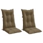 vidaXL Hochlehner-Auflagen 2 Stk. Melange Taupe 120x50x7 cm Stoff vidaXL Hochlehner-Auflagen 2 Stk. Melange Taupe 120x50x7 cm Stoff