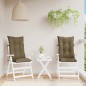 vidaXL Hochlehner-Auflagen 2 Stk. Melange Taupe 120x50x7 cm Stoff vidaXL Hochlehner-Auflagen 2 Stk. Melange Taupe 120x50x7 cm Stoff
