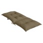 vidaXL Hochlehner-Auflagen 2 Stk. Melange Taupe 120x50x7 cm Stoff vidaXL Hochlehner-Auflagen 2 Stk. Melange Taupe 120x50x7 cm Stoff