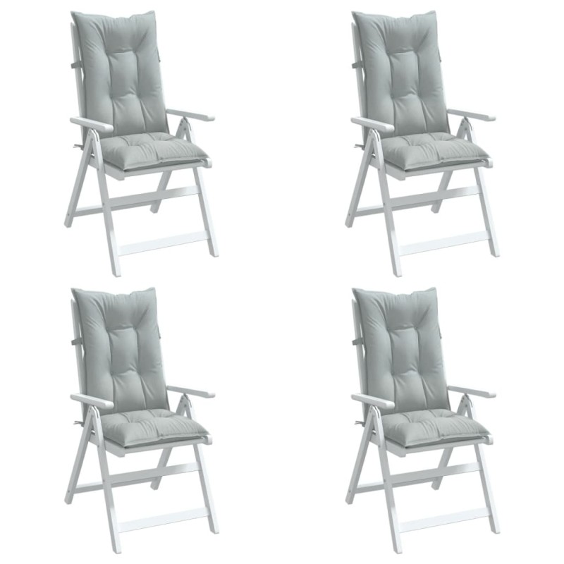 vidaXL Hochlehner-Auflagen 4 Stk. Melange Hellgrau 120x50x7 cm Stoff vidaXL Hochlehner-Auflagen 4 Stk. Melange Hellgrau 120x50x7 cm Stoff