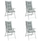 vidaXL Hochlehner-Auflagen 4 Stk. Melange Hellgrau 120x50x7 cm Stoff vidaXL Hochlehner-Auflagen 4 Stk. Melange Hellgrau 120x50x7 cm Stoff