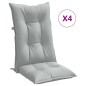 vidaXL Hochlehner-Auflagen 4 Stk. Melange Hellgrau 120x50x7 cm Stoff vidaXL Hochlehner-Auflagen 4 Stk. Melange Hellgrau 120x50x7 cm Stoff