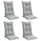 vidaXL Hochlehner-Auflagen 4 Stk. Melange Hellgrau 120x50x7 cm Stoff vidaXL Hochlehner-Auflagen 4 Stk. Melange Hellgrau 120x50x7 cm Stoff