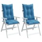 vidaXL Hochlehner-Auflagen 2 Stk. Melange Blau 120x50x7 cm Stoff vidaXL Hochlehner-Auflagen 2 Stk. Melange Blau 120x50x7 cm Stoff