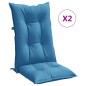 vidaXL Hochlehner-Auflagen 2 Stk. Melange Blau 120x50x7 cm Stoff vidaXL Hochlehner-Auflagen 2 Stk. Melange Blau 120x50x7 cm Stoff