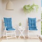 vidaXL Hochlehner-Auflagen 2 Stk. Melange Blau 120x50x7 cm Stoff vidaXL Hochlehner-Auflagen 2 Stk. Melange Blau 120x50x7 cm Stoff