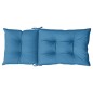 vidaXL Hochlehner-Auflagen 2 Stk. Melange Blau 120x50x7 cm Stoff vidaXL Hochlehner-Auflagen 2 Stk. Melange Blau 120x50x7 cm Stoff