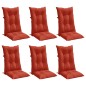 vidaXL Hochlehner-Auflagen 6 Stk. Melange Rot 120x50x7 cm Stoff vidaXL Hochlehner-Auflagen 6 Stk. Melange Rot 120x50x7 cm Stoff